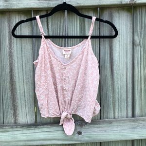 Flowy crop tank top